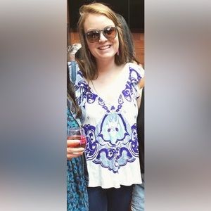 Anthropologie ruffle sleeve top